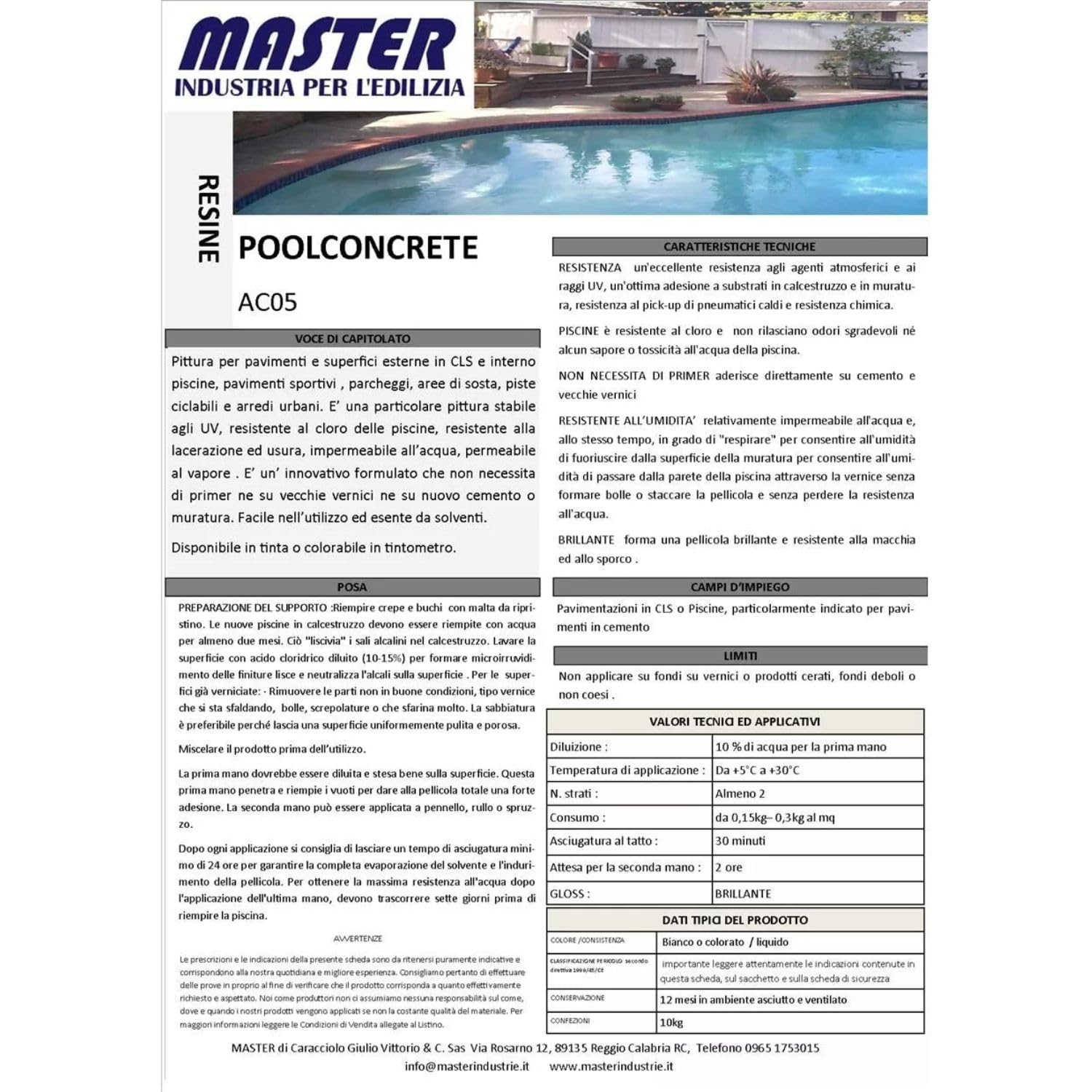 Generico Peinture pour Piscines et Sols en Béton, Haute Résistance (10 Kg) (RAL 7032)