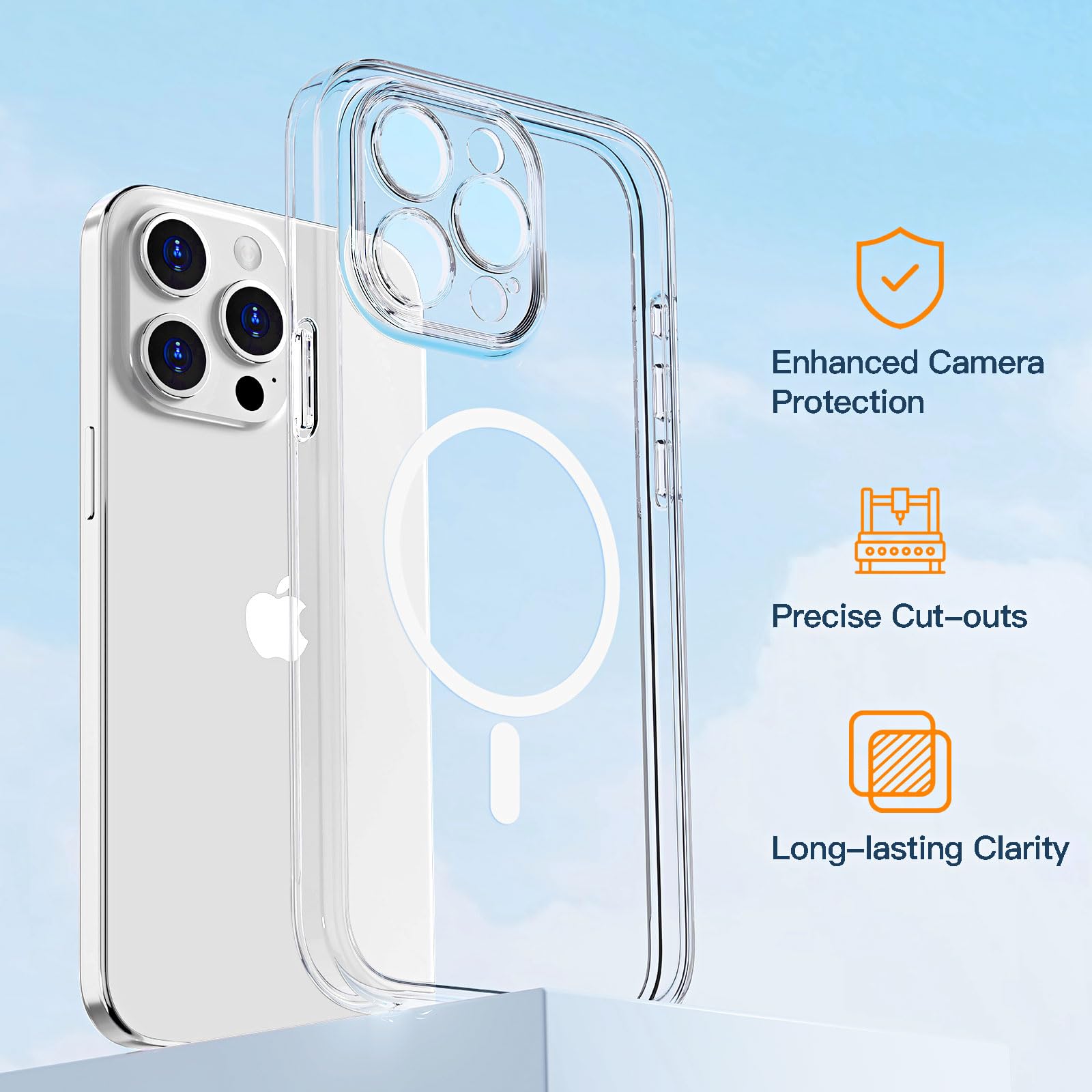 COOLQO Funda magnética para iPhone 12 Pro Max [compatible con MagSafe] [6 en 1], 2X [protector de pantalla + protectores de lente de cámara] [protección de grado militar de 12 pies] a prueba de