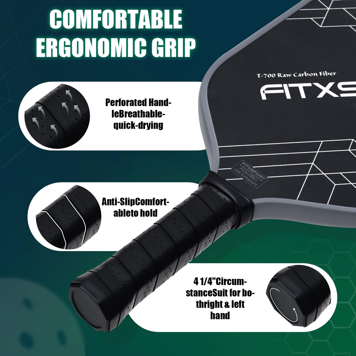 ピックルボール パドル NUPIPO Raw Carbon Fiber T700 Amazon.com: Pickleball Paddle - 16mm T700 Raw Edgeless Carbon