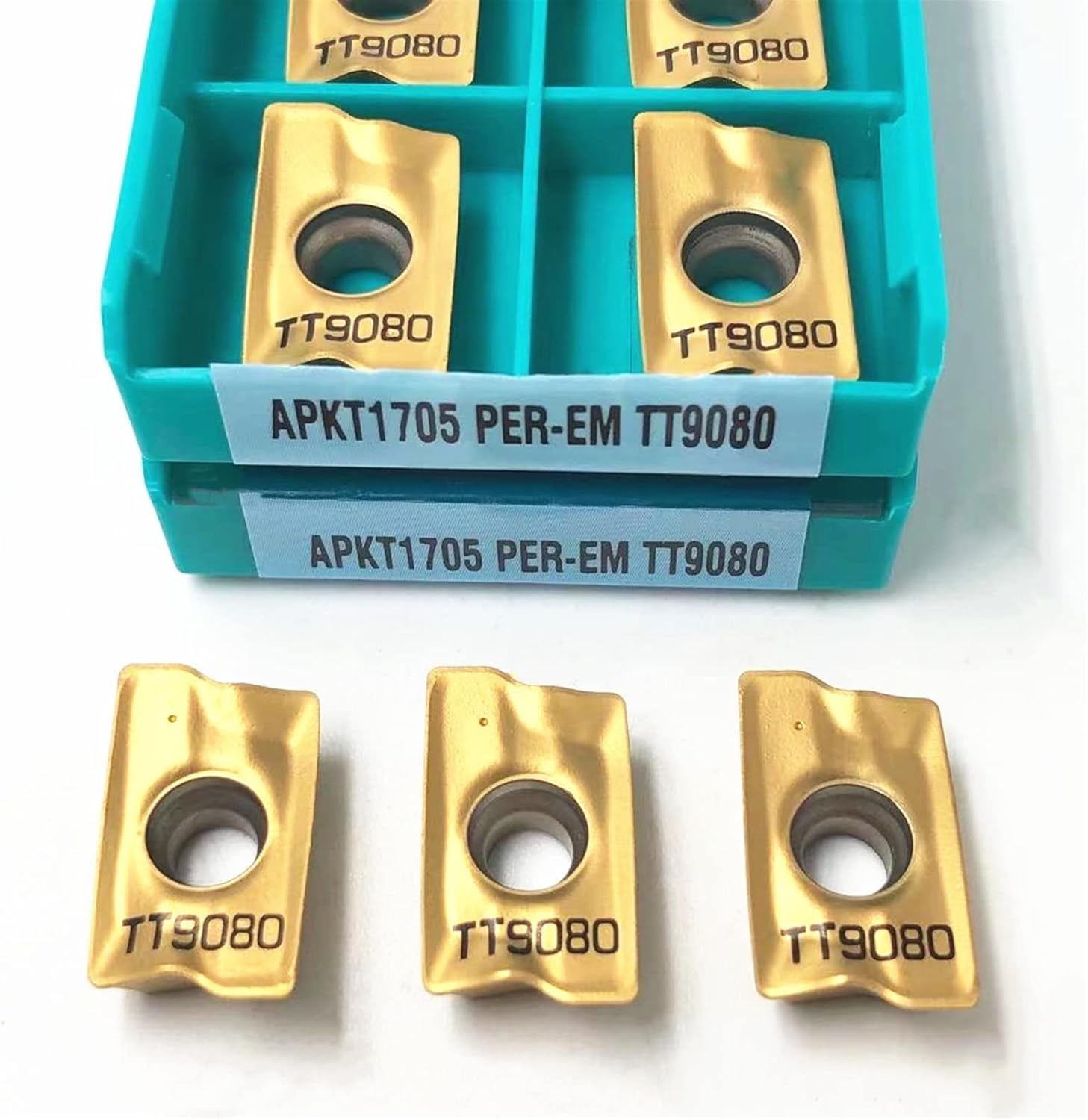Carbide Insert Lathe Tool Milling Insert Tool Metal Lathe Tool Turning Tool DOLUNTO(APKT1705 TT9080)