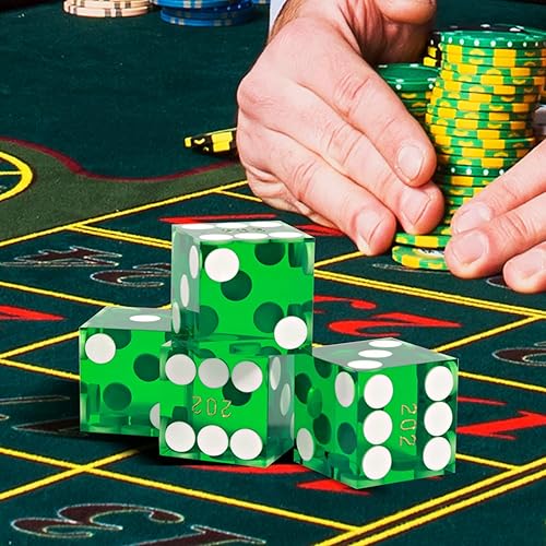 Miniatura 7 de GSE Games & Sports Expert Juego de dados de casino estilo Vegas Pro de 19mm de grado AAA con bordes afilados y números serializados coincidentes,