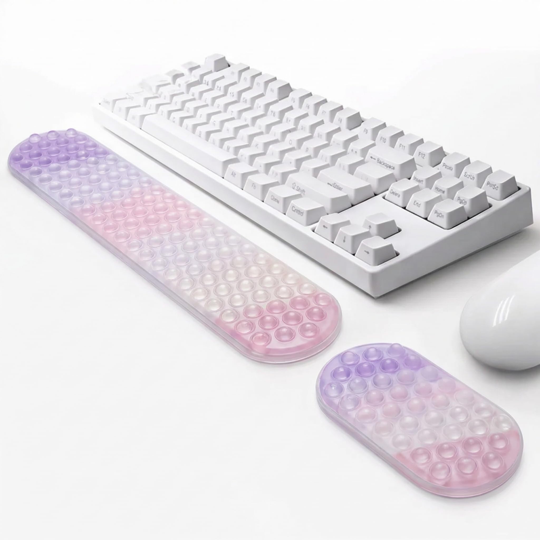 Joli repose-poignet ergonomique en gel pour le bureau et les jeux, soutien pour soulager la fatigue du poignet, coussinet en gel antidérapant pour un confort de frappe tout au long de la journée, ne