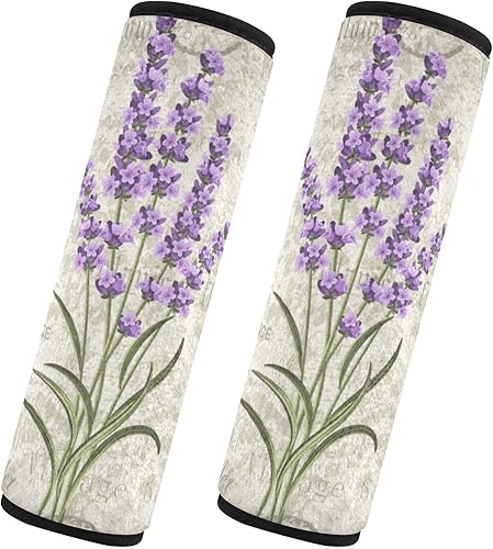 Fundas de cinturón de seguridad de color morado lavanda para cinturón de seguridad de automóvil, fundas universales suaves para cinturón de