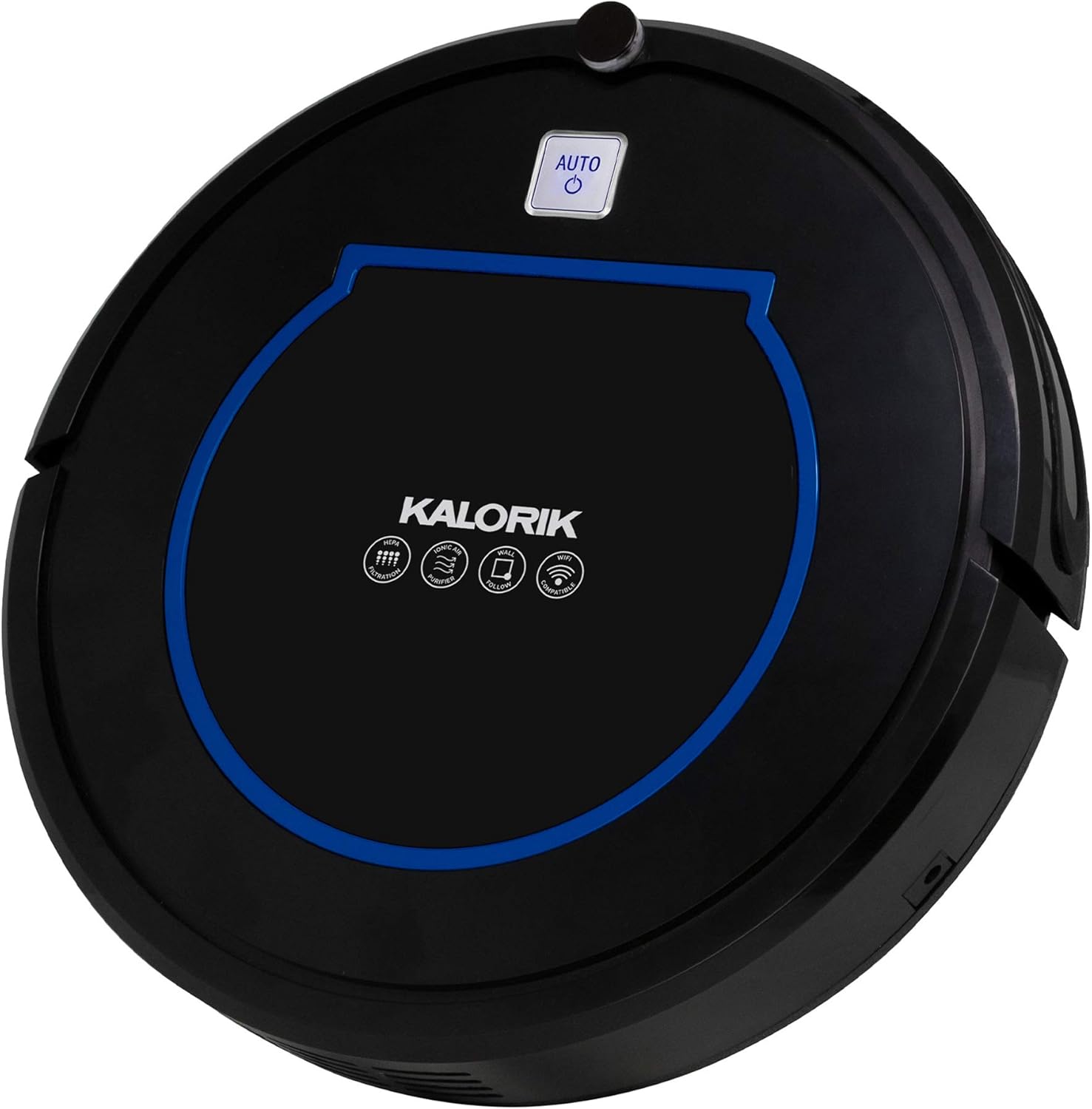 Kalorik Home Smart Robot Vacuum Pro with Ionic Pure Air Technology, Wi-Fi Enabled Gyroscopic Mapping & Various Cleaning Modes (Black and Blue) : Industrial & Scientific
