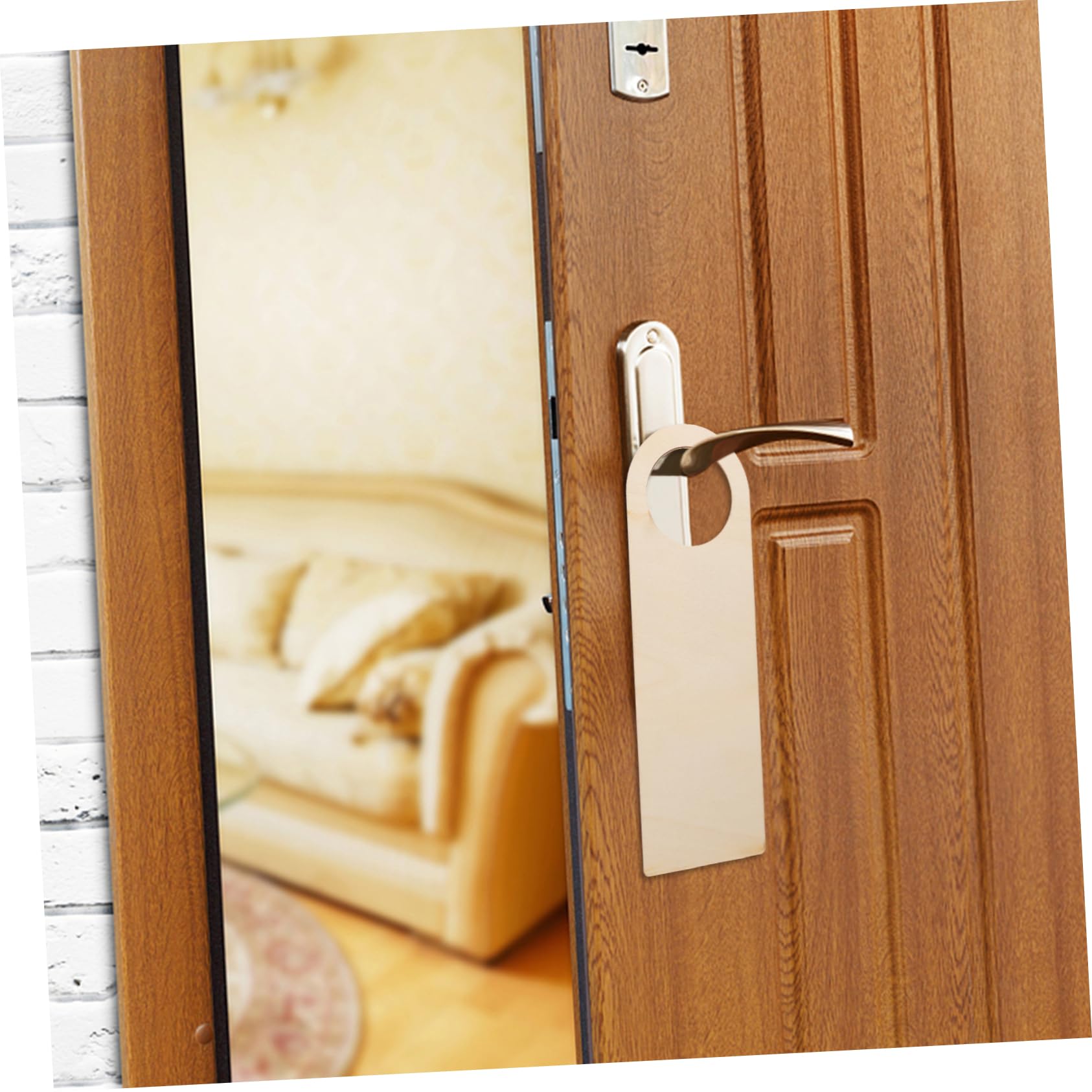 KONTONTY 12pcs Door Hanging Pendants Wood Door Handle Ornaments DIY Decor Ideal for Parties Schools