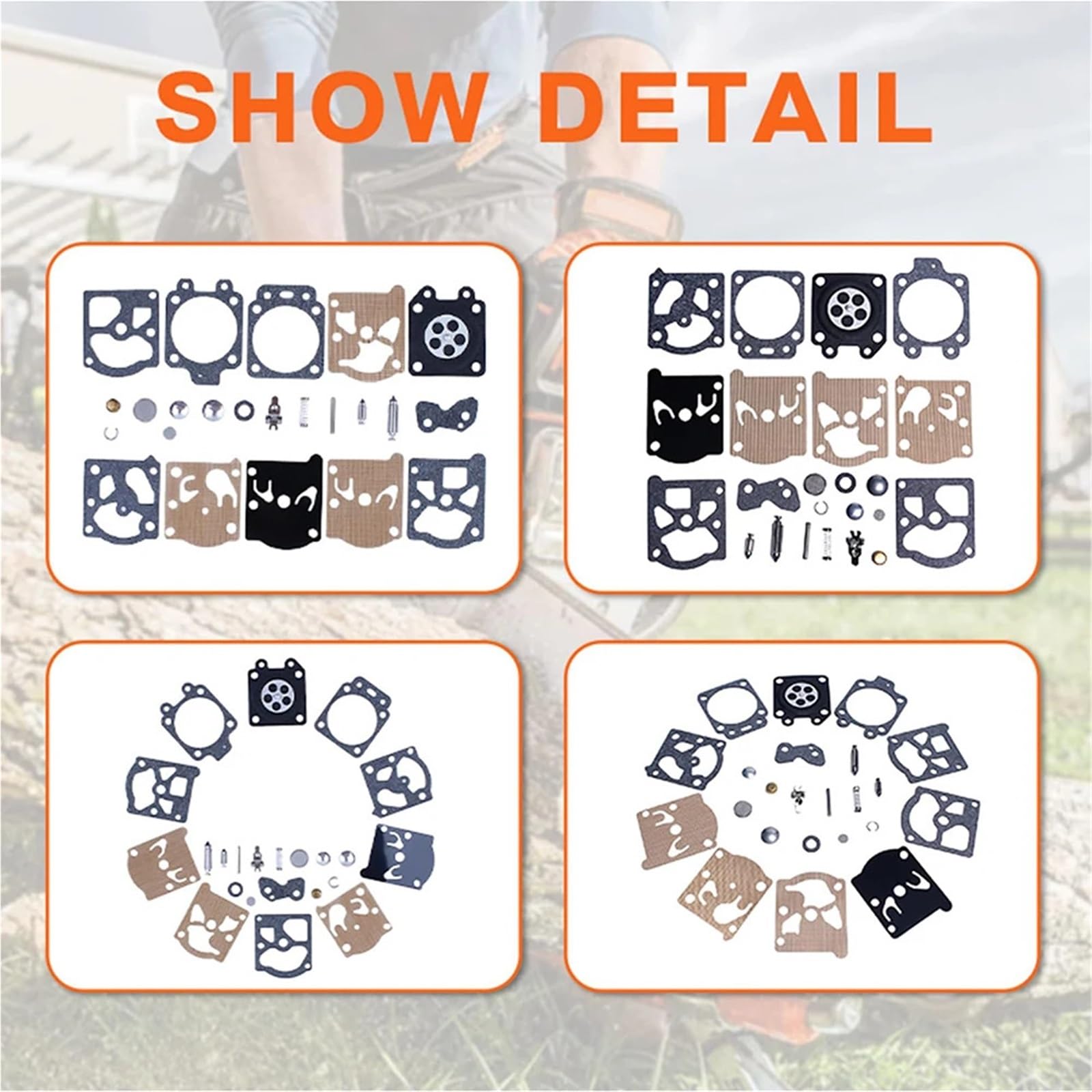 Filtro de gasolina Kit de reparación compatible con Walbro K20-WAT. Compatible con Husqvarna 55, 51, 455 y 460. Compatible con Rancher. Compatible con Echo.