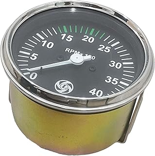 Universal Electrical Speedometer Gauge wiith 3 Terminal for Tractors 24V – 0-40 RPM x 100, Analog Agricultural, Heavy-Duty...