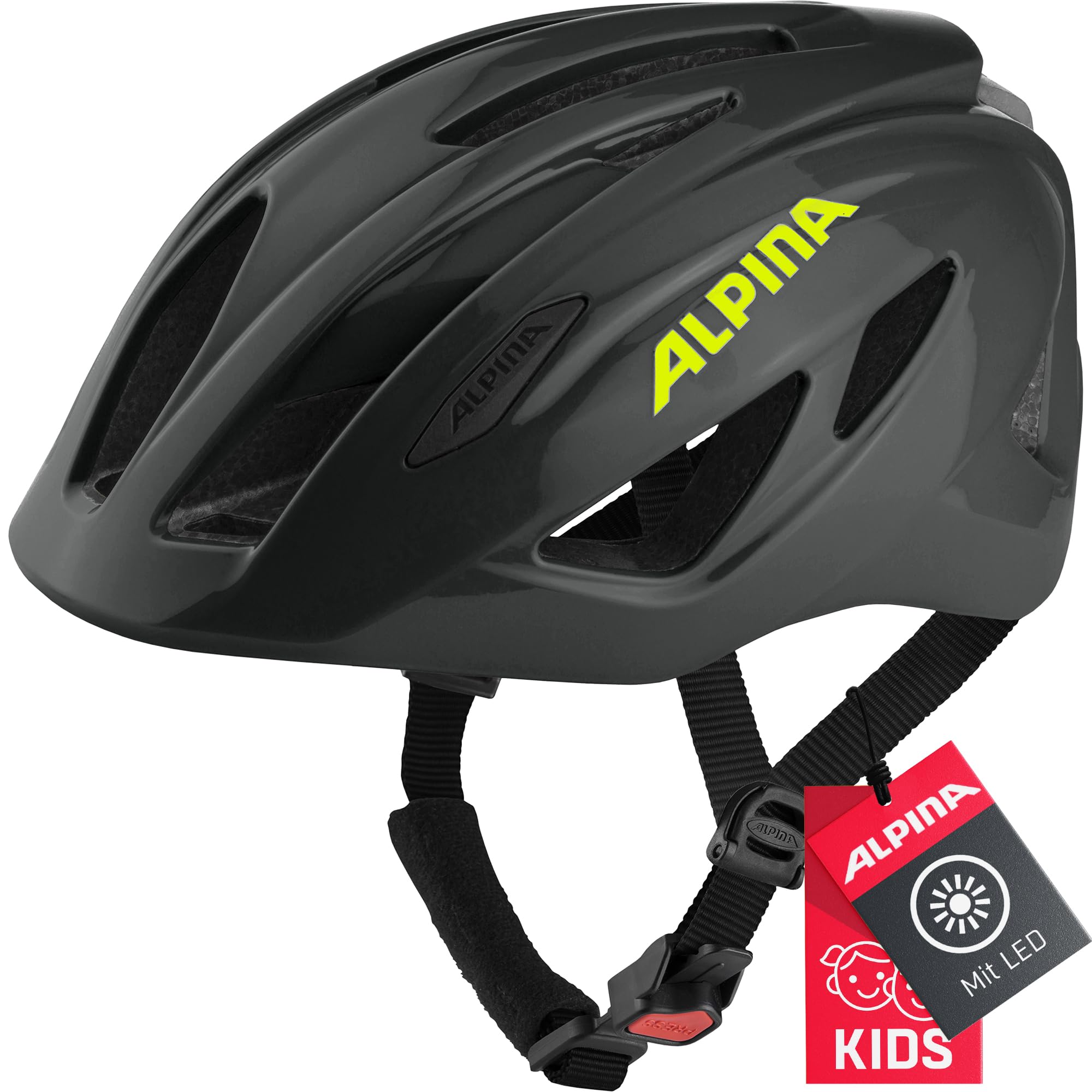 ALPINA PICO Flash Helm 2025 Black Neon Gloss