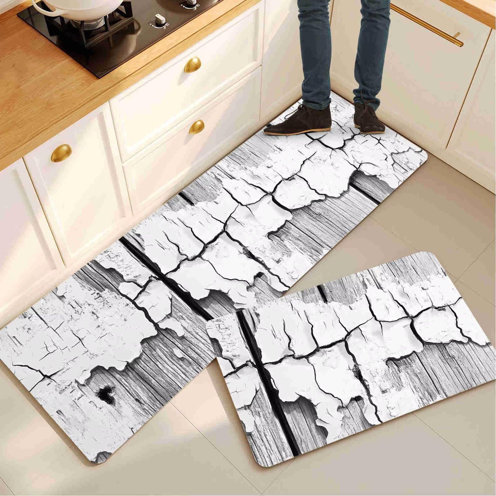Alfombra cocina pasillo larga súper absorbente y de secado rápido pack de dos 1