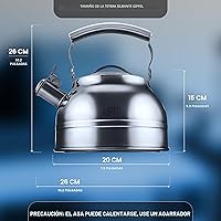 Vista 4 de GIPFEL INTERNATIONAL Hervidor de Té Silbante para Estufa - Tetera de Acero Inoxidable de Grado Alimentario para Estufa con Mango Ergonómico