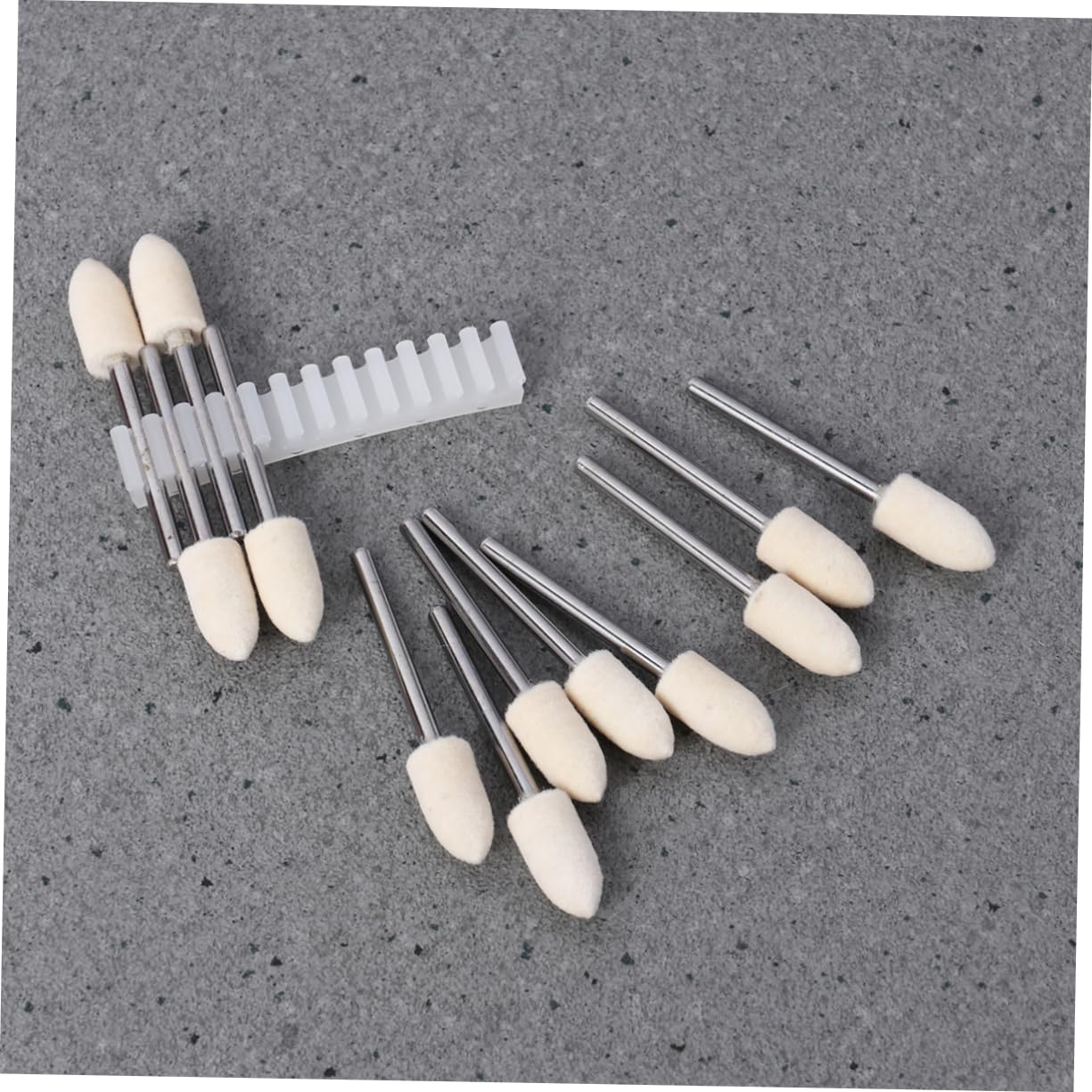 NAMOARLY 12 Pack Mandrel Mounted Felt Point Polishing Tool Abrasive Heads for Scrubber for Drill Conical Felt Point
