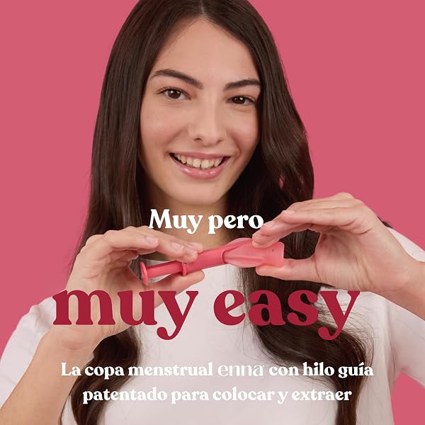 Enna Cycle Easy Copa Menstrual con Aplicador Talla M – Pack 2 Copas + Caja Esterilizadora | Silicona Médica | Fabricada en España | Reutilizable | Hasta 12 horas de protección - 2