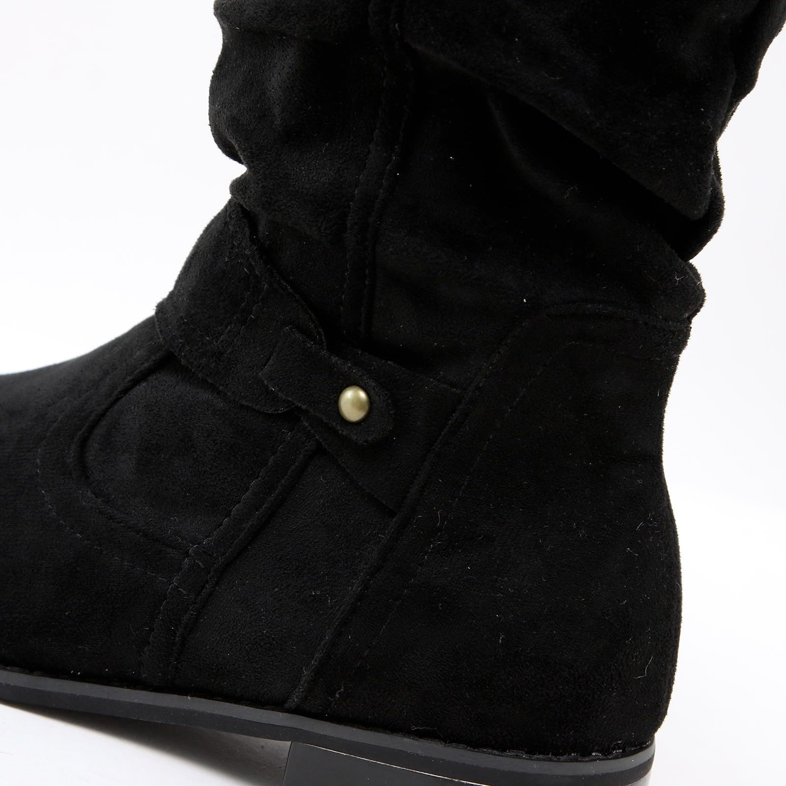 Generisch Compatible avec moto homme 43 Bottines classiques noires Talon épais Maille respirante Bottes cool Talon Chaussures Femme