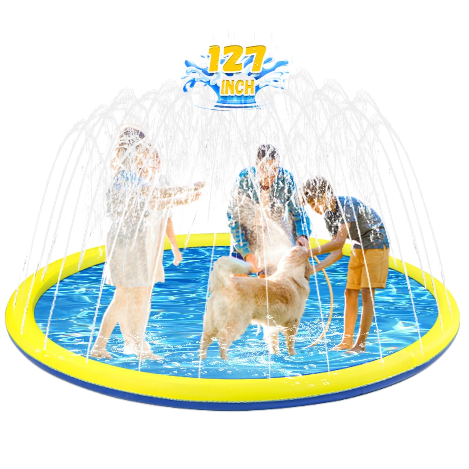 Amazon.com: 127 inch Extra Large Non-Slip Splash Pad Sprinkler for