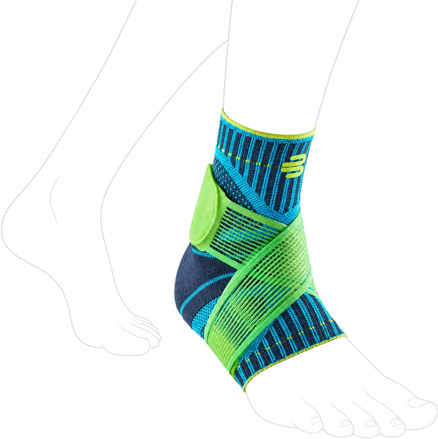 Sports Ankle Support - Ankle Brace for Stabilization & Protection - Figure-8 Taping Strap - Targeted Compression - Lightweight & Durable (Rivera, Medium/Right)
