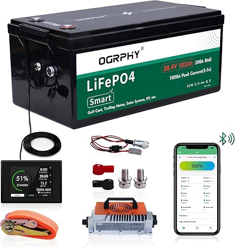 36V Lithium Golf Cart Battery Conversion Kit, 200A BMS(1000A Peak