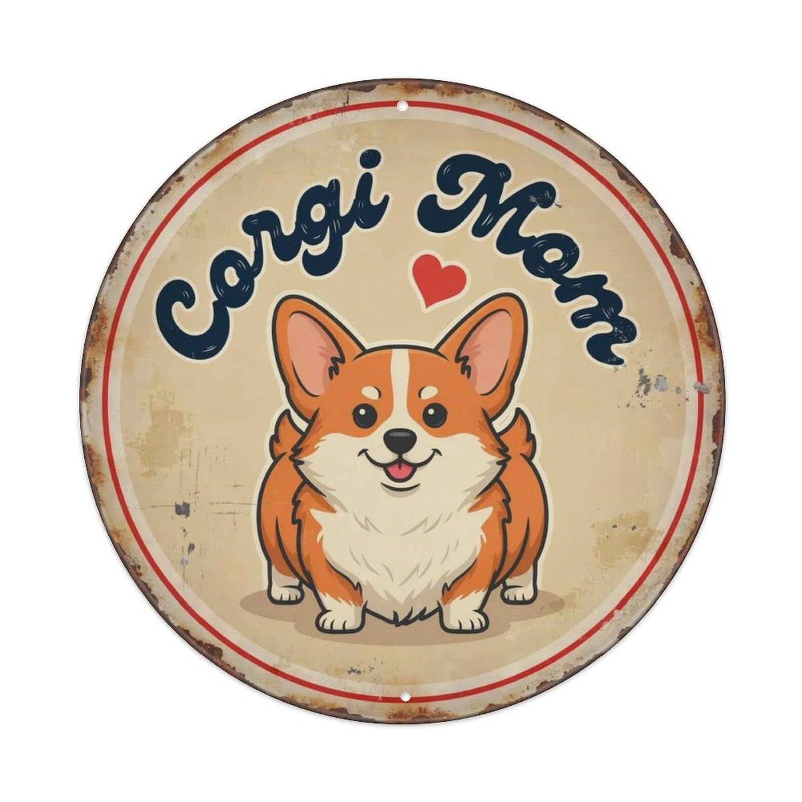 Corgi Mom Metal Tin Sign Plaque