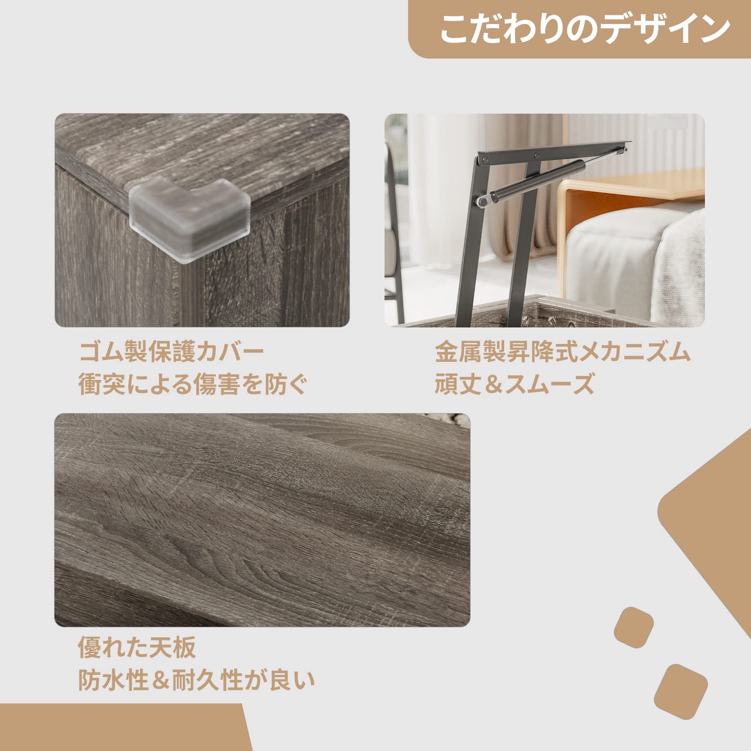 Alebert ローテーブル コーヒーテーブル センターテーブル (グレー) Amazon.co.jp: Alebert ローテーブル コーヒーテーブル センター