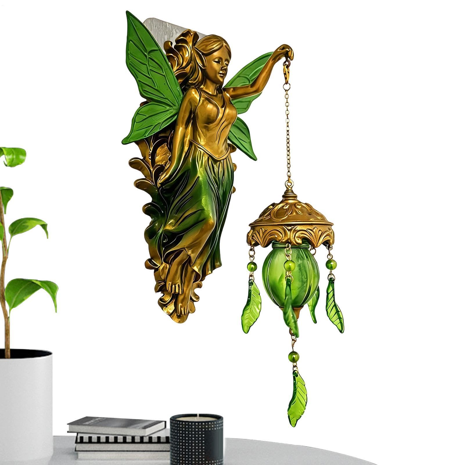 Fairy Wings Wall Sconce, Atmosphere Night Light for Bedroom with Resin, Battery Operated Fairy Lamp, Dreamy Decorative Wall Lighting for Living Room Study Farmhouse, Ideal Kids Room Gift Accessory