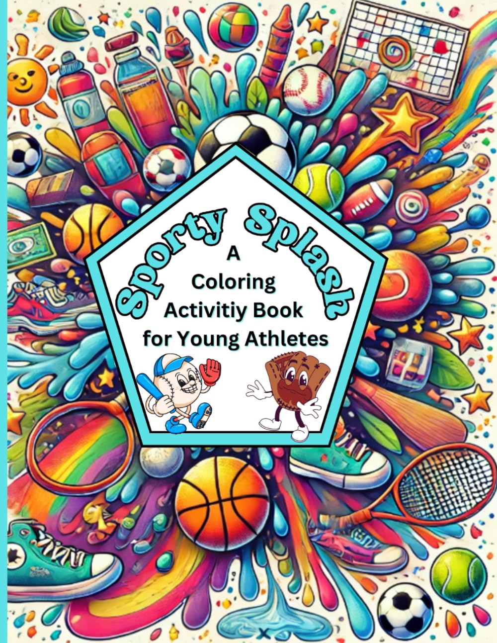 Sporty Splash A Coloring & Activity Book for Young Athletes Ages 6-12 Activity Book for Boys and Girls with Sports Themed Coloring Pages such as ... the excitement in this 38 pages of fun