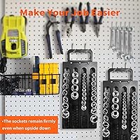 Vista 6 de Portable Socket Organizer Tray with Handle, Heavy-Duty Socket Holder Kit with 1/4-Inch, 3/8-Inch, 1/2-Inch Removable Clips