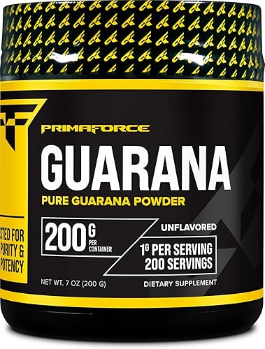 Primaforce Guaraná en polvo (7.05 oz) (sin sabor) - Guaraná puro, 200 porciones