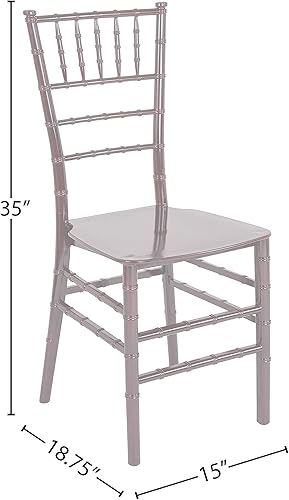 Miniatura 3 de Flash Furniture Silla Chiavari apilable de resina de caoba serie HERCULES Mahogany,Negro,Champán,Dorado,Oro