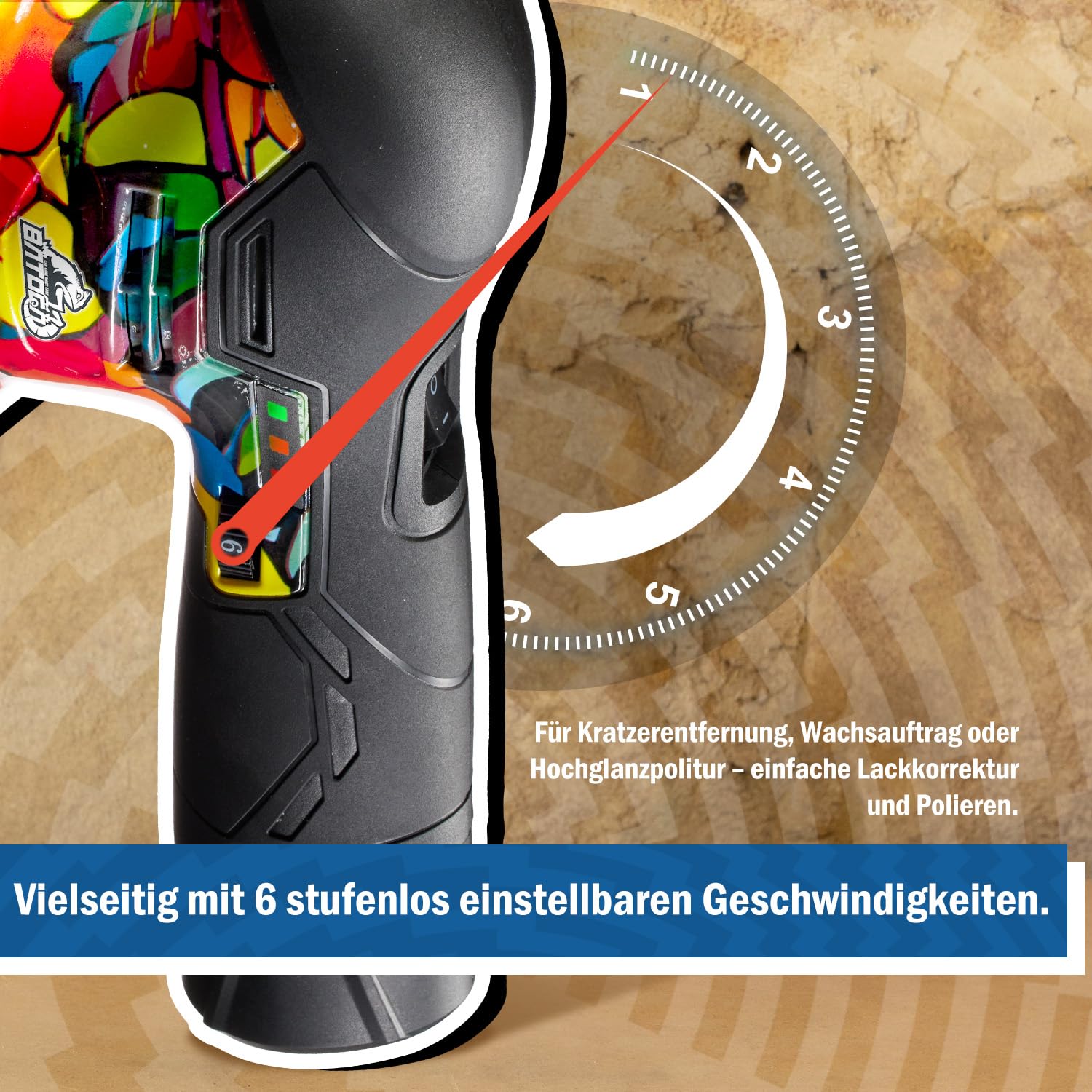BATOCA Upgrade S3 Akku Poliermaschine für Auto,Klein Exzenter Polierer 5mm Orbital mit 2 Akkus,2500-5000RPM,Mobile Politur Set,Mehrzweckschleifer,12V Batterien Puffer Polieren,Wachsen,Schleifer