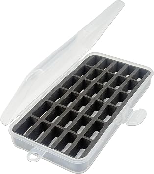 Fbshicung 30 Grids Bobbin Box for M-Class Jumbo Bobbin Plastic Thickened Sponge Clear Bobbin case for Household Craft Sewing Tool
