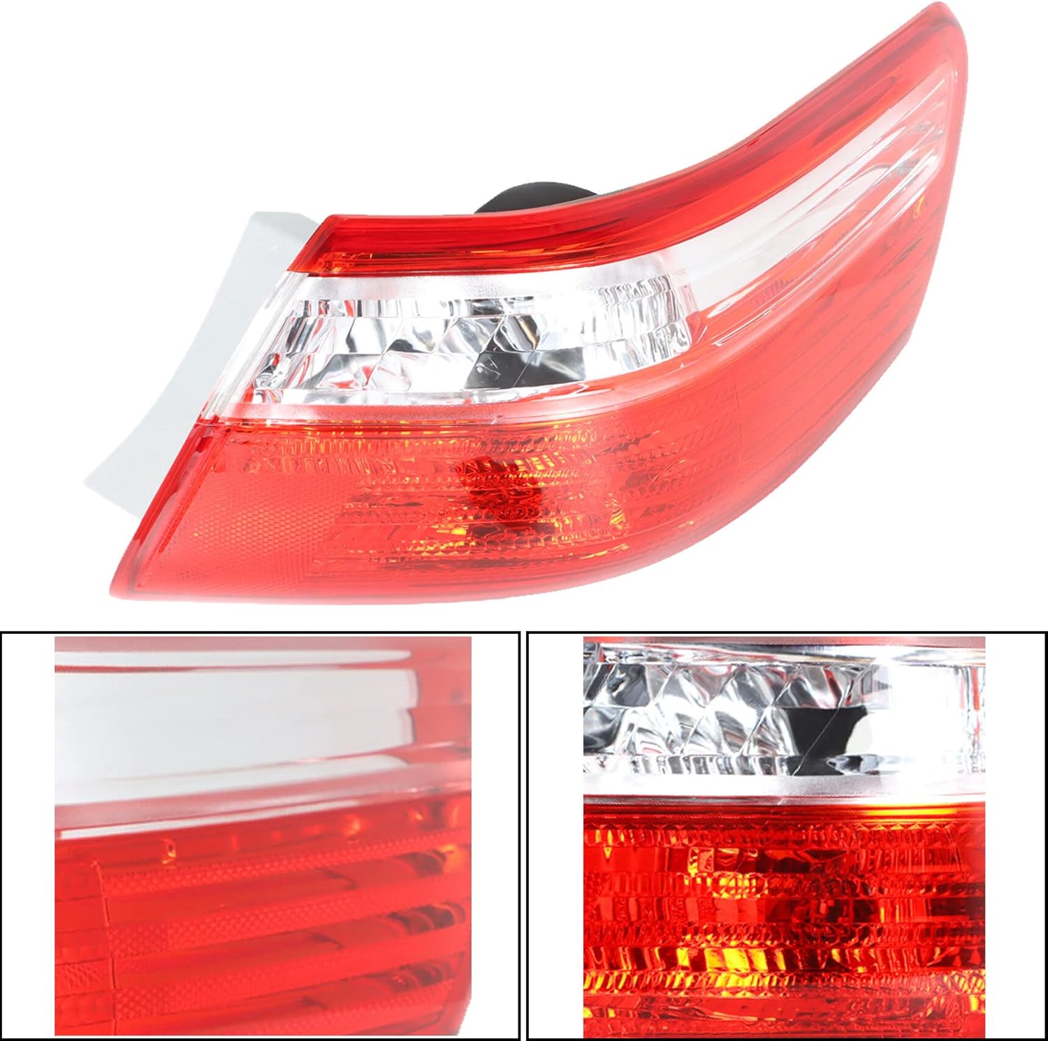 1-Pack Tail Light Assembly Brake Lamp Outer Right Side Replacement for Camry 2007 2008 2009