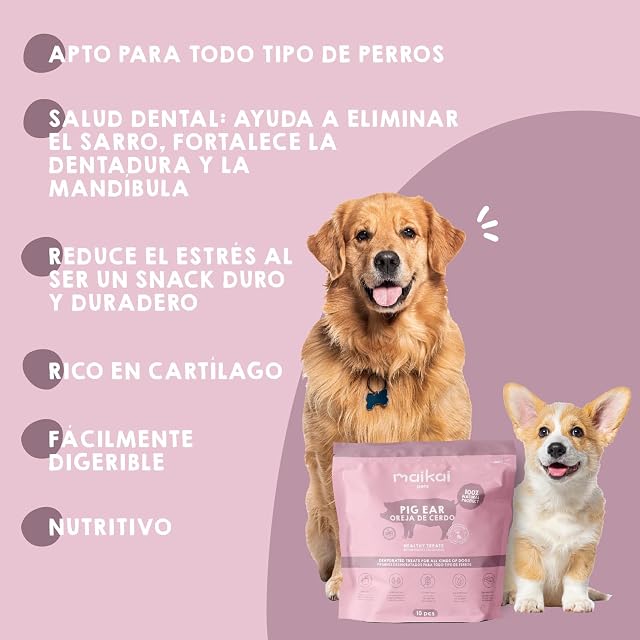 Foto 3 de 7 de MAIKAI Orejas de Cerdo Golosinas y Snacks 100% Naturales para Perros
