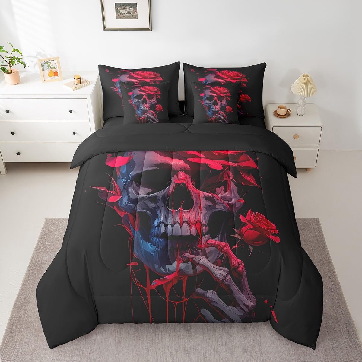jejeloiu Dancer 7 Pieces Comforter Sets Full Size Ballet Bedding Set for All Season for Kids Boys Girls Decor Butterfly Bed in a Bag with Comforter, Sheets, Pillowcases & Cushion Cover