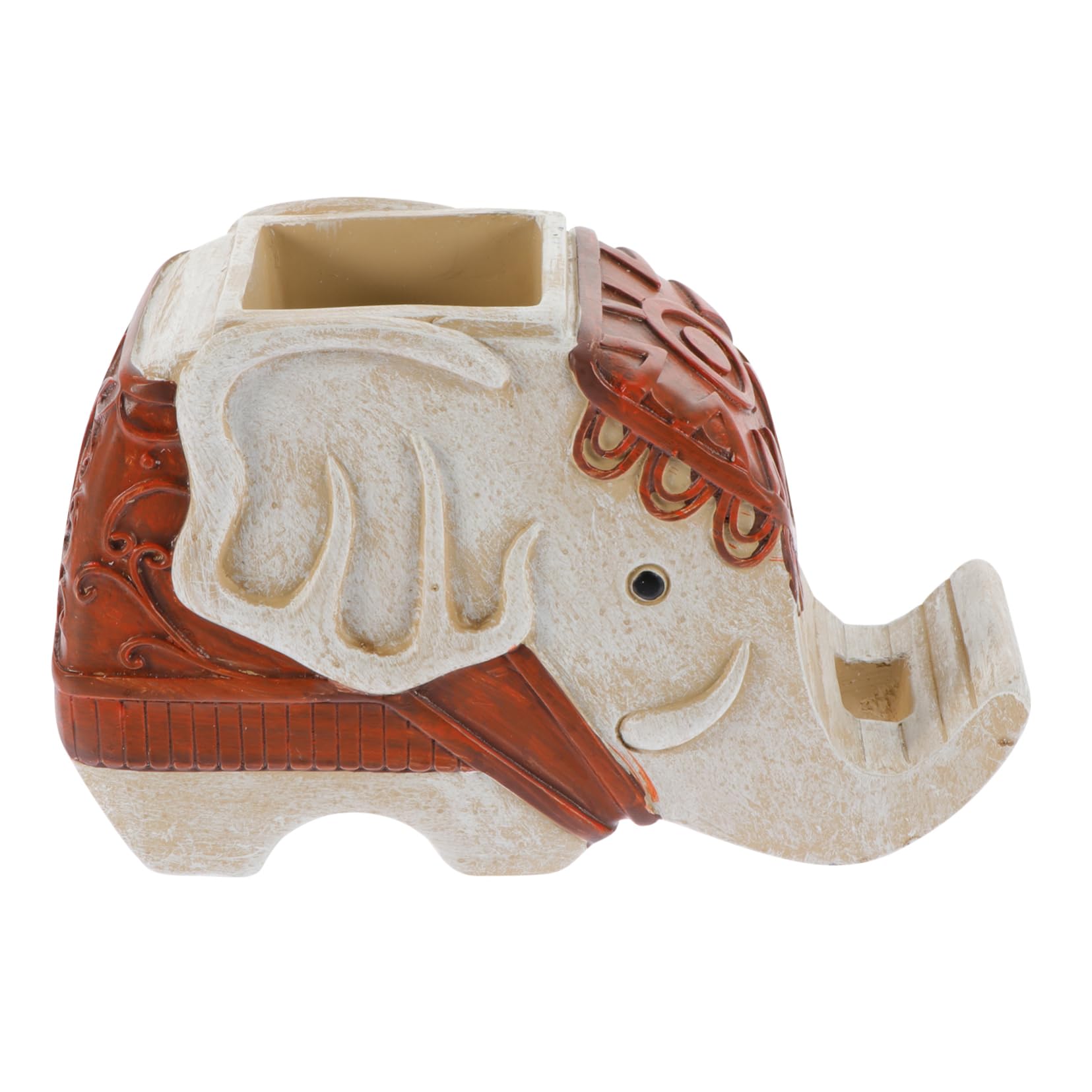 Statue éléphant porte-stylo originale en résine à offrir comme cadeau de bureau