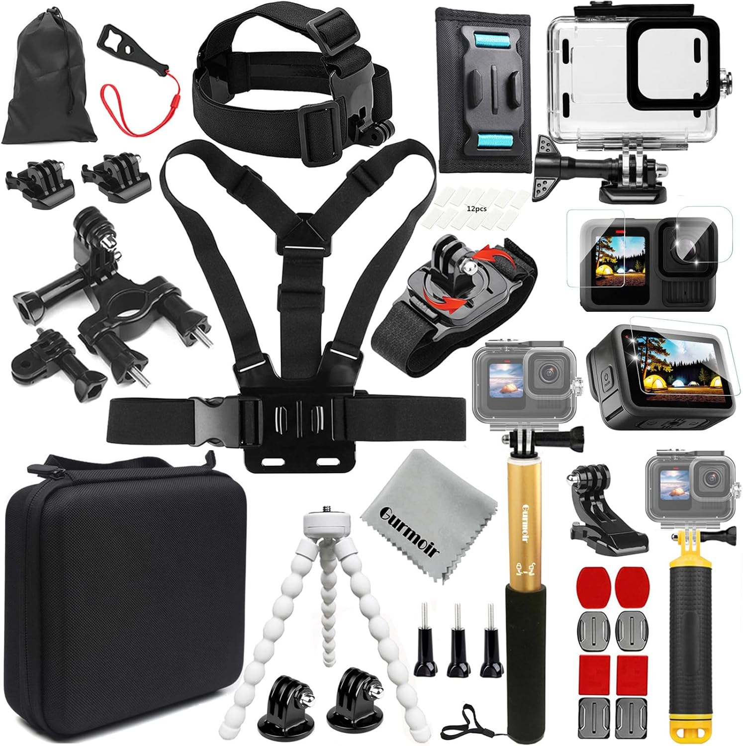 YEHOLDING 25-In-1 Accessoires pour Gopro,Kit d'accessoires de caméra d