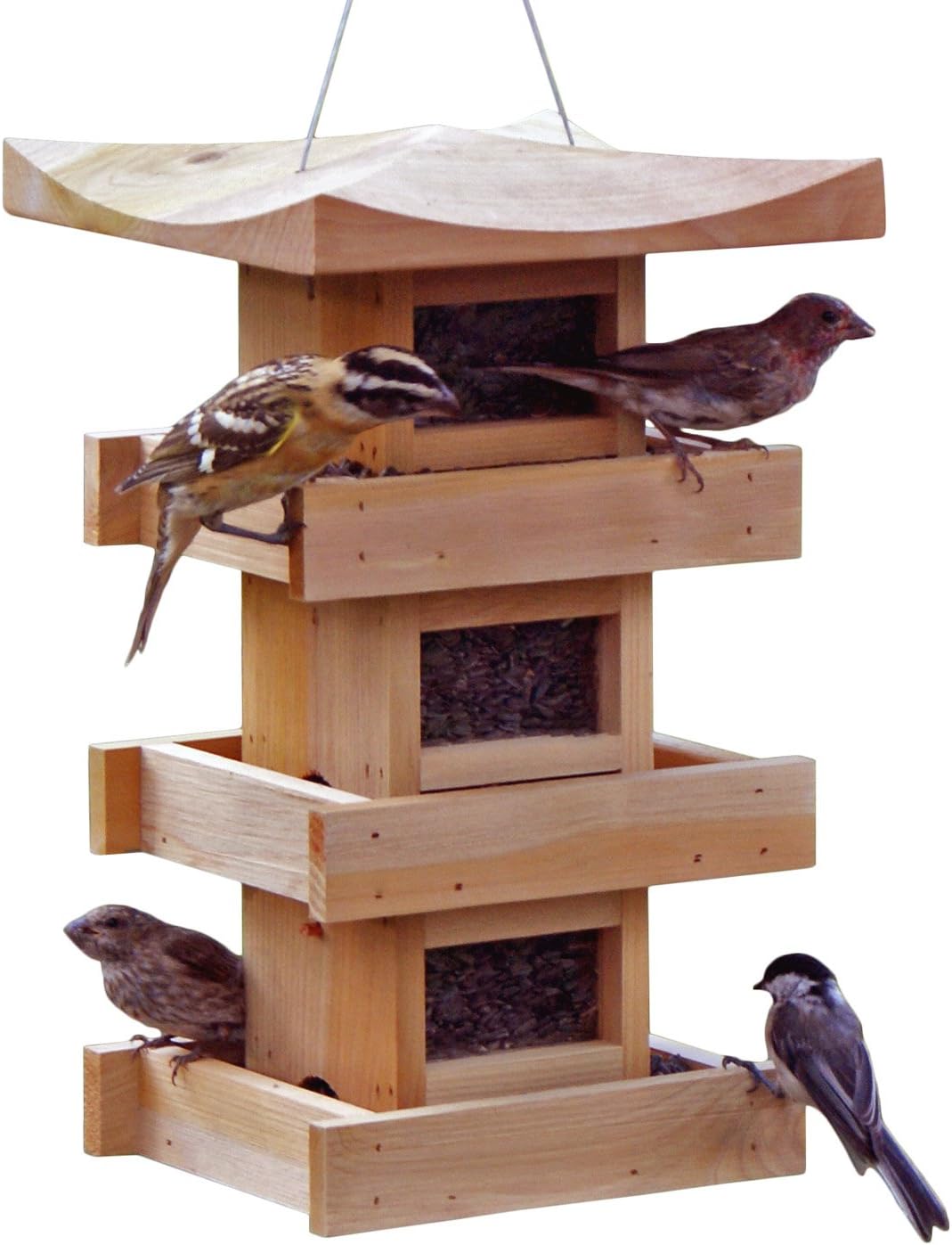 Naturalyards Pagoda Bird Feeder 3-Level, Cedar
