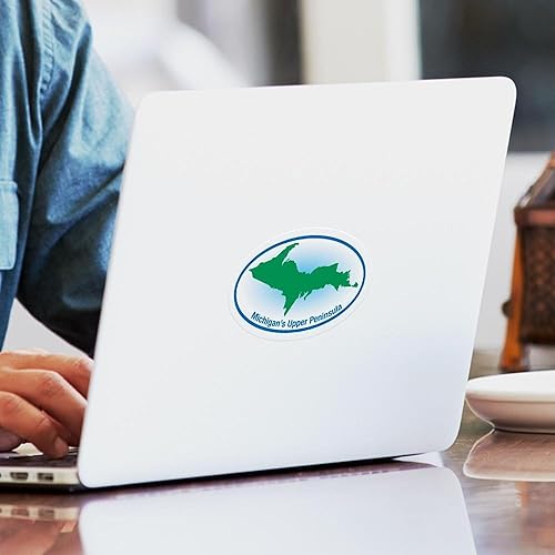 Miniatura 3 de CafePress Etiqueta engomada ovalada ovalada del parachoques del coche de la península superior