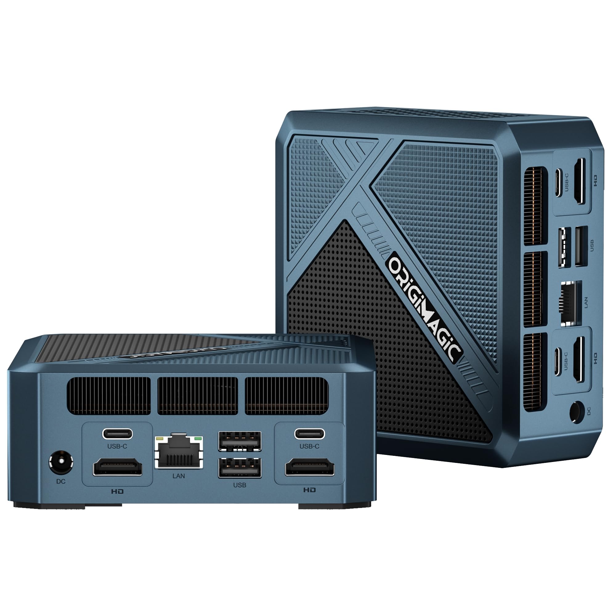 origimagic N1 Lite Mini PC,con Ryzen 7 5700U(fino a 4,3GHz),16G RAM 3200Mhz 512GB M.2 NVME SSD Mini Desktop PC,Dual HDMI 2.0/Type-C/WiFi 6/BT 5.2/RJ45 LAN/WOL/Auto Power On