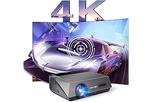 4K Native 3840x2160 Projector with HDR10+, 1200 ANSI Lumens Ultra Bright Daylight Projector