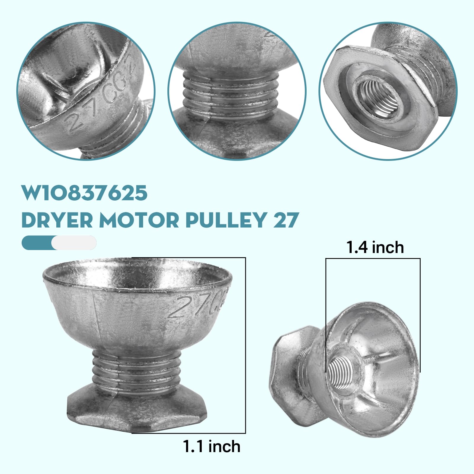 Puleggia motore azionamento asciugatrice Whirlpool P# W10837625 8578220