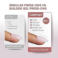 Vista 3 de Uñas postizas a presión - Salon U-ltimate™ Bailarina, Uñas de almendra extra cortas, reutilizables 16 tamaños - Kit de 32 uñas con pegamento