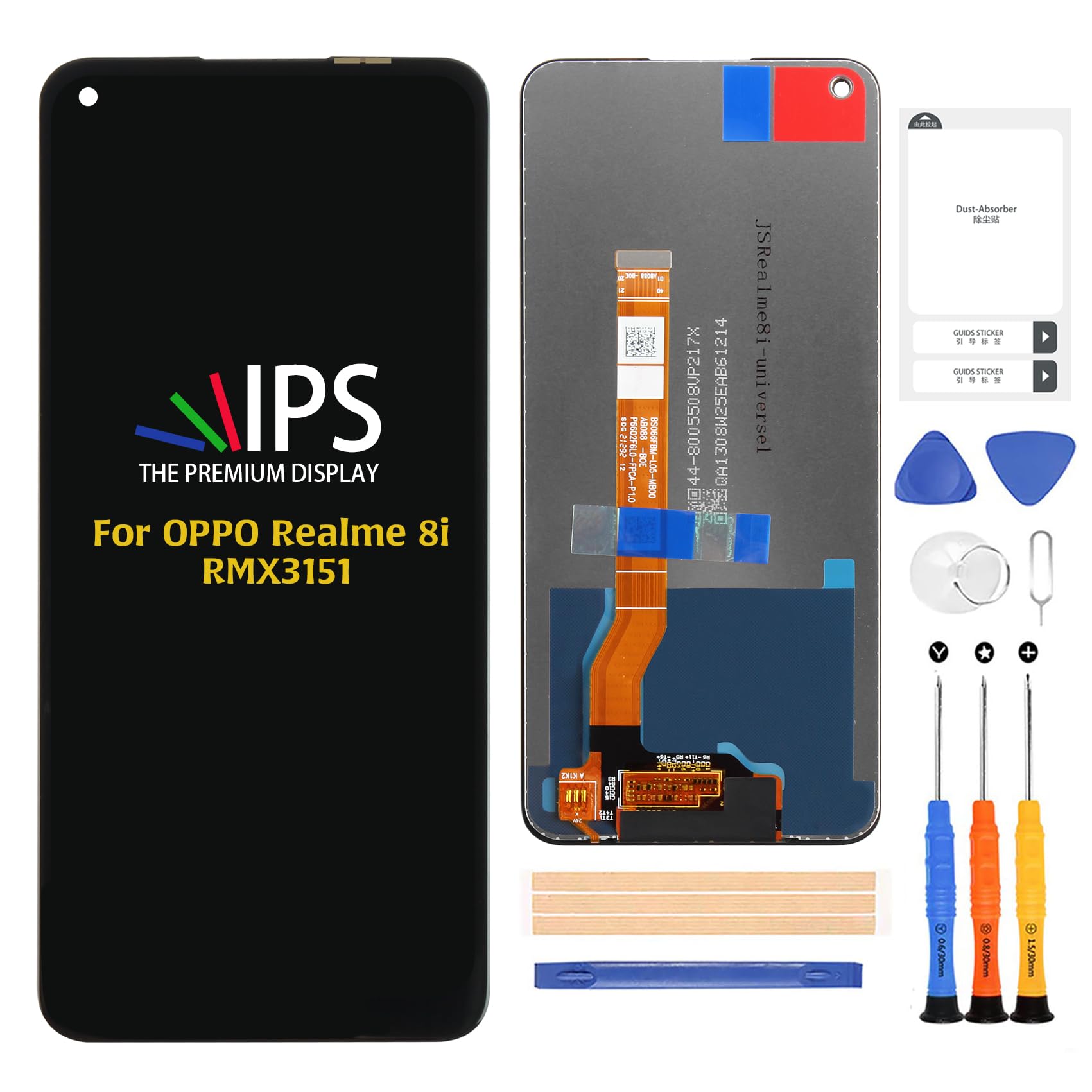 A-MIND for Oppo A96 4G/Realme 8i/Realme 9i /Realme Narzo 50 Screen Replacement Touch Digitizer LCD Display Full Assembly Repair Kits,with Tools