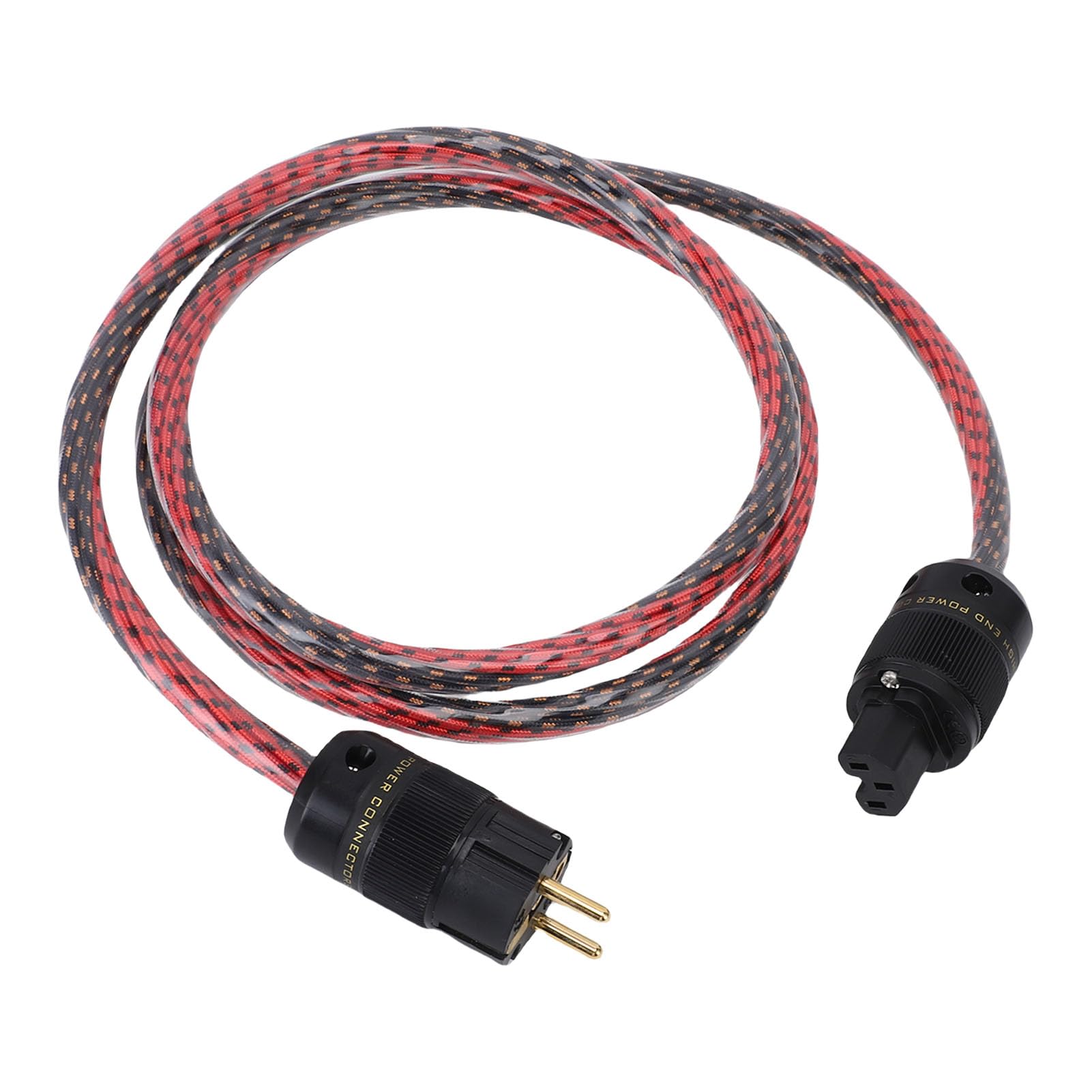 Generic Cable de Alimentación de Blindaje HiFi 10AWG OFC, Conectores Chapados en Oro para Potente Filtro, Tocadiscos, Amplificador, Reproductor de CD