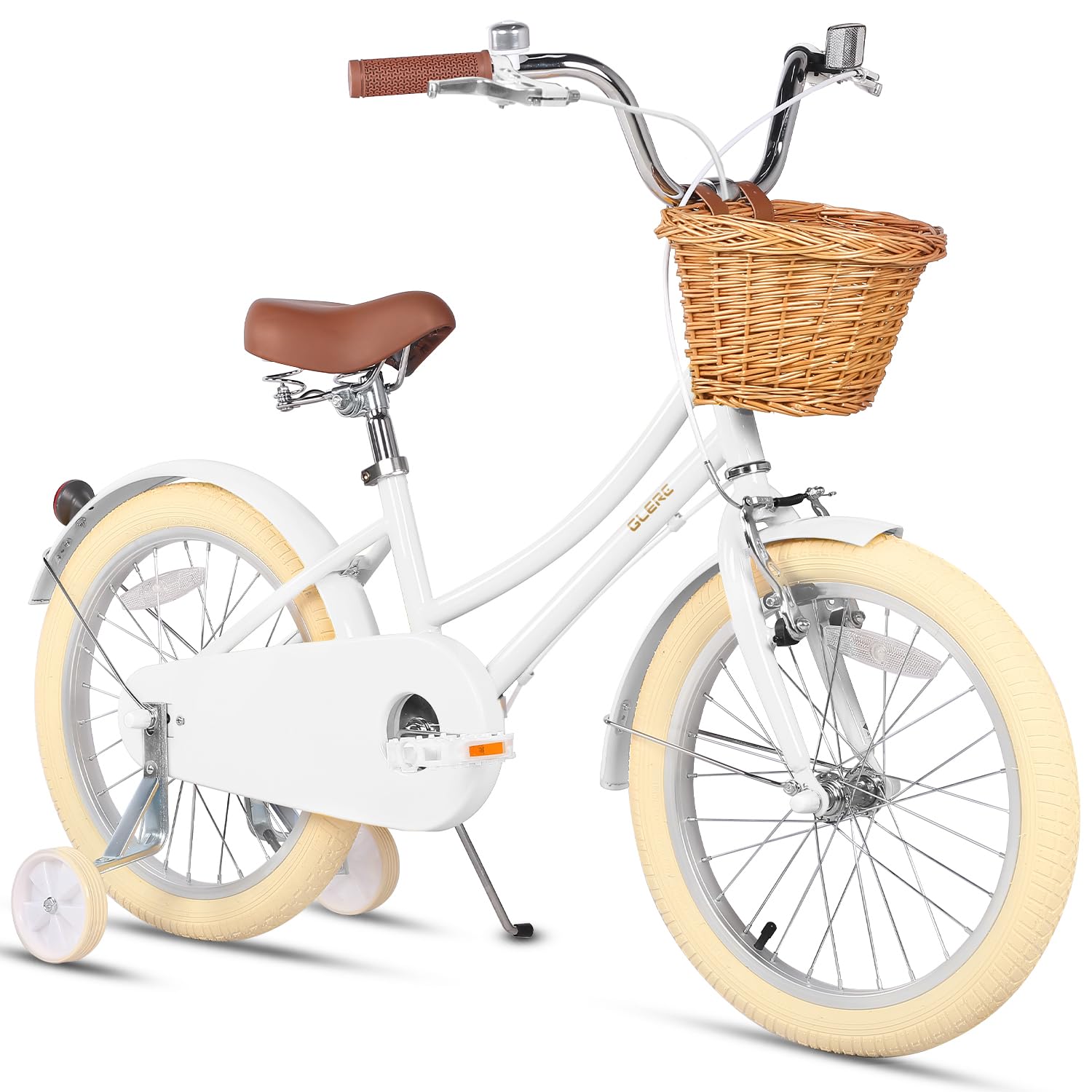 Glerc Bicicleta de niña con Cesta para niños de 3 a 10 años, 12 14 16 20 Pulgadas con Timbre de Cesta y estabilizadores, tamaños — view 13
