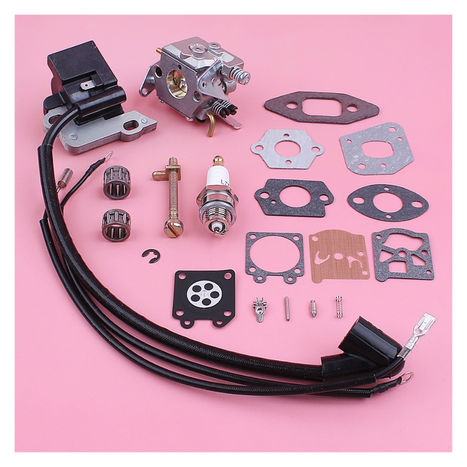 Bobina di accensione Carburatore for Partner 350 351 370 Tendicatena Tendicatena Carb Guarnizione Kit di Riparazione Motosega di Ricambio Parte di Ricambio