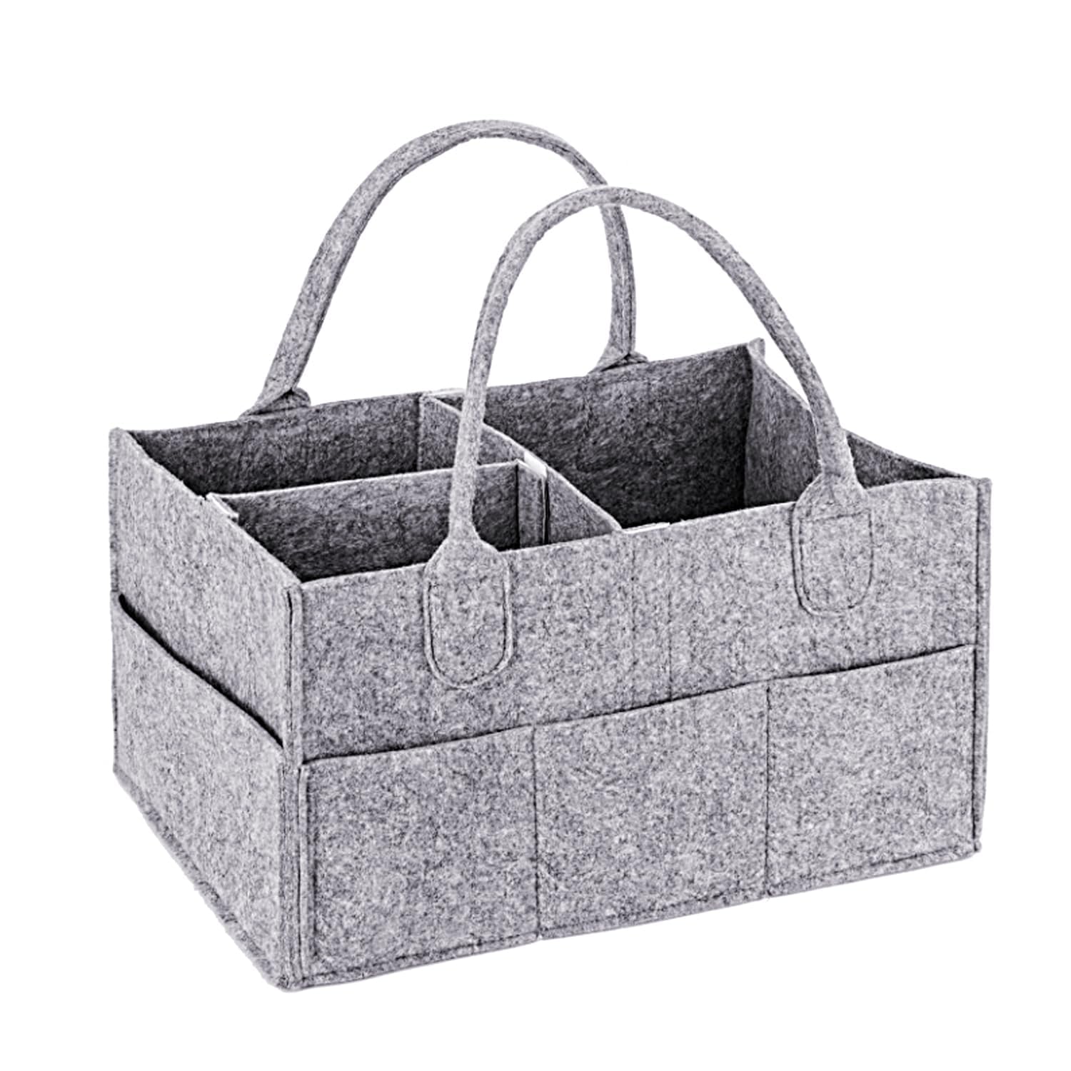 Vyranut Faltbare Filz Aufbewahrungstasche mit Griffen – Multifunktionaler Organizer für Haushalt, Wohnzimmer, Schlafzimmer & Auto – Leicht, Tragbar und Platzsparend