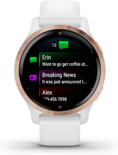 Garmin Venu 2S GPS 40mm Smartwatch, AMOLED Touchscreen, All-day Advanced Health & Fitness Features, Music Storage, Wellness Smartwatch with up to 10 days battery life, White - 3