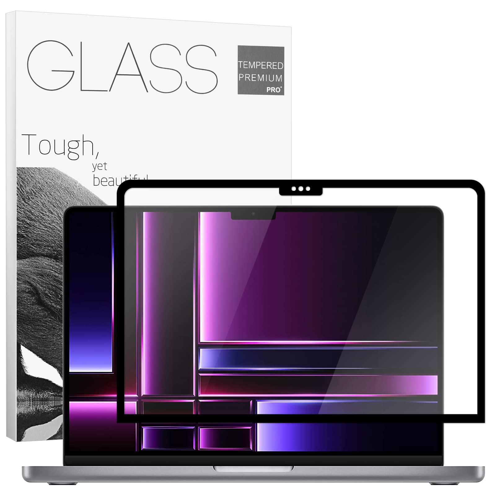 Removable Tempered Glass Screen Protector for MacBook Pro 14.2
