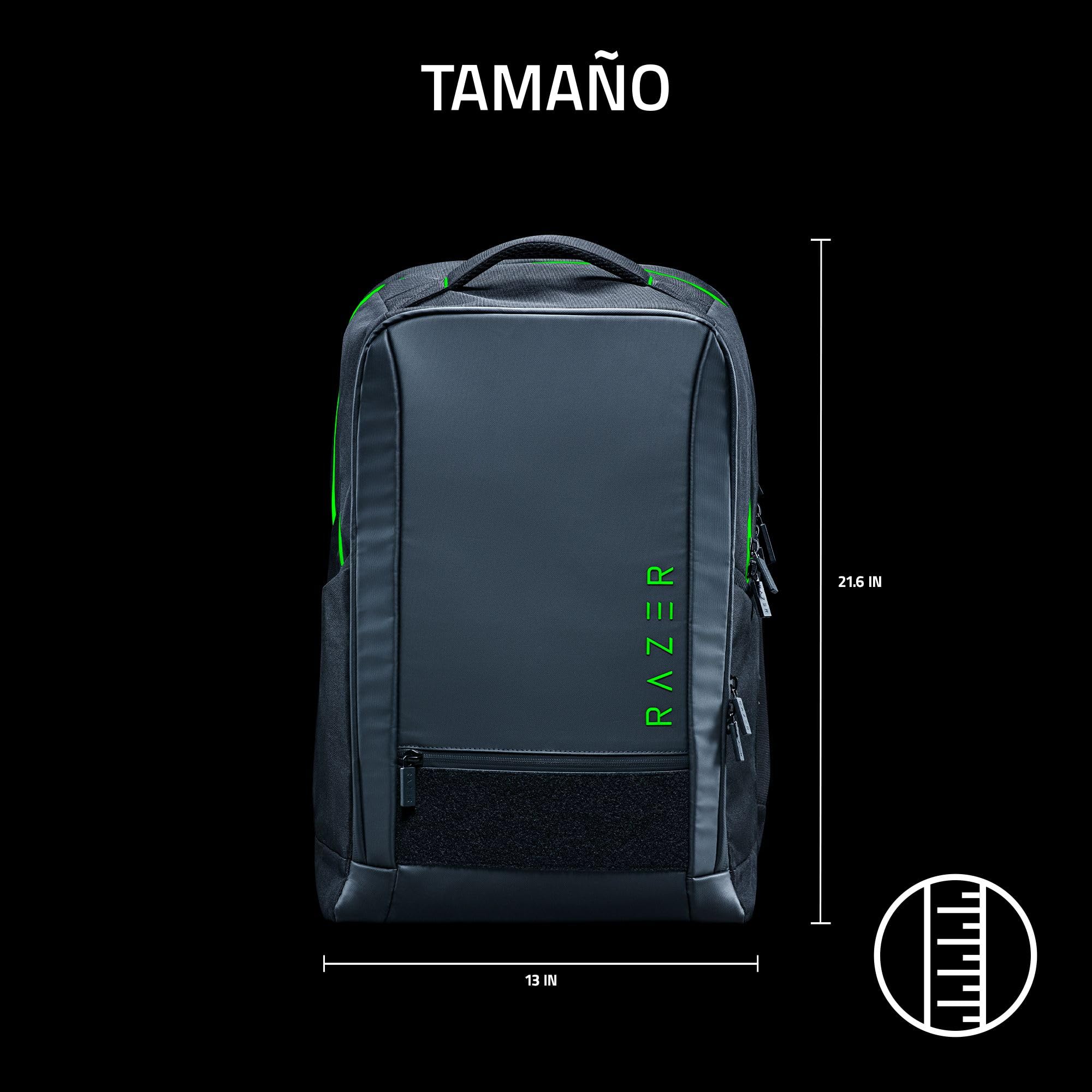 Razer Rogue 18" V4 – Mochila funcional de viaje con compartimento para portátil de 18" - Comodidad lista para viajar - impermeable y resistente a los desgarros - ergónomica | Negro