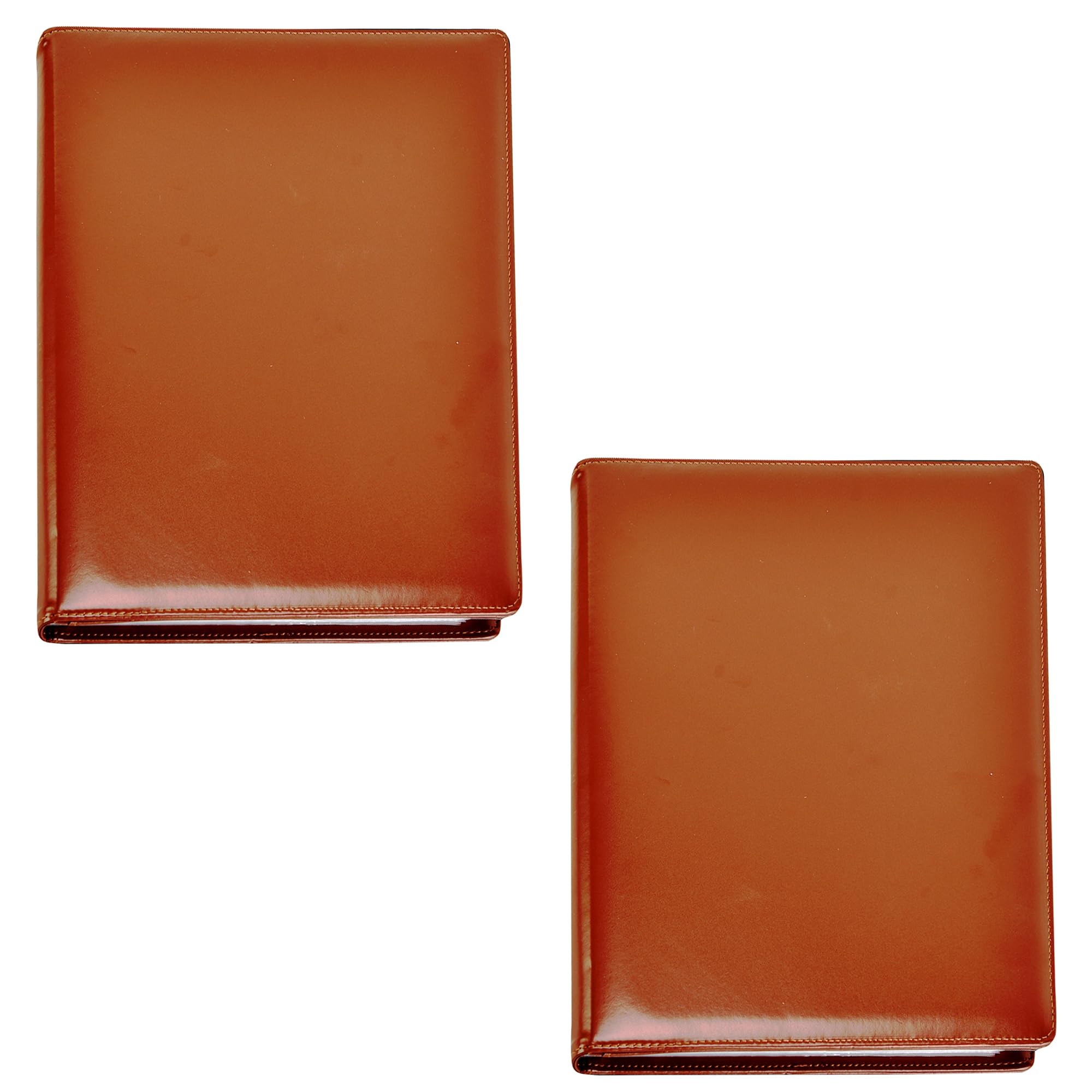 Arpan A4 Professional Display Book Folder for Presentations, CVS, Artwork & Interviews – Leather Portfolio Presentation Folder with 48 Pockets (96 Views) – A4 Pocket Display Book (Brown – 2 Pack)