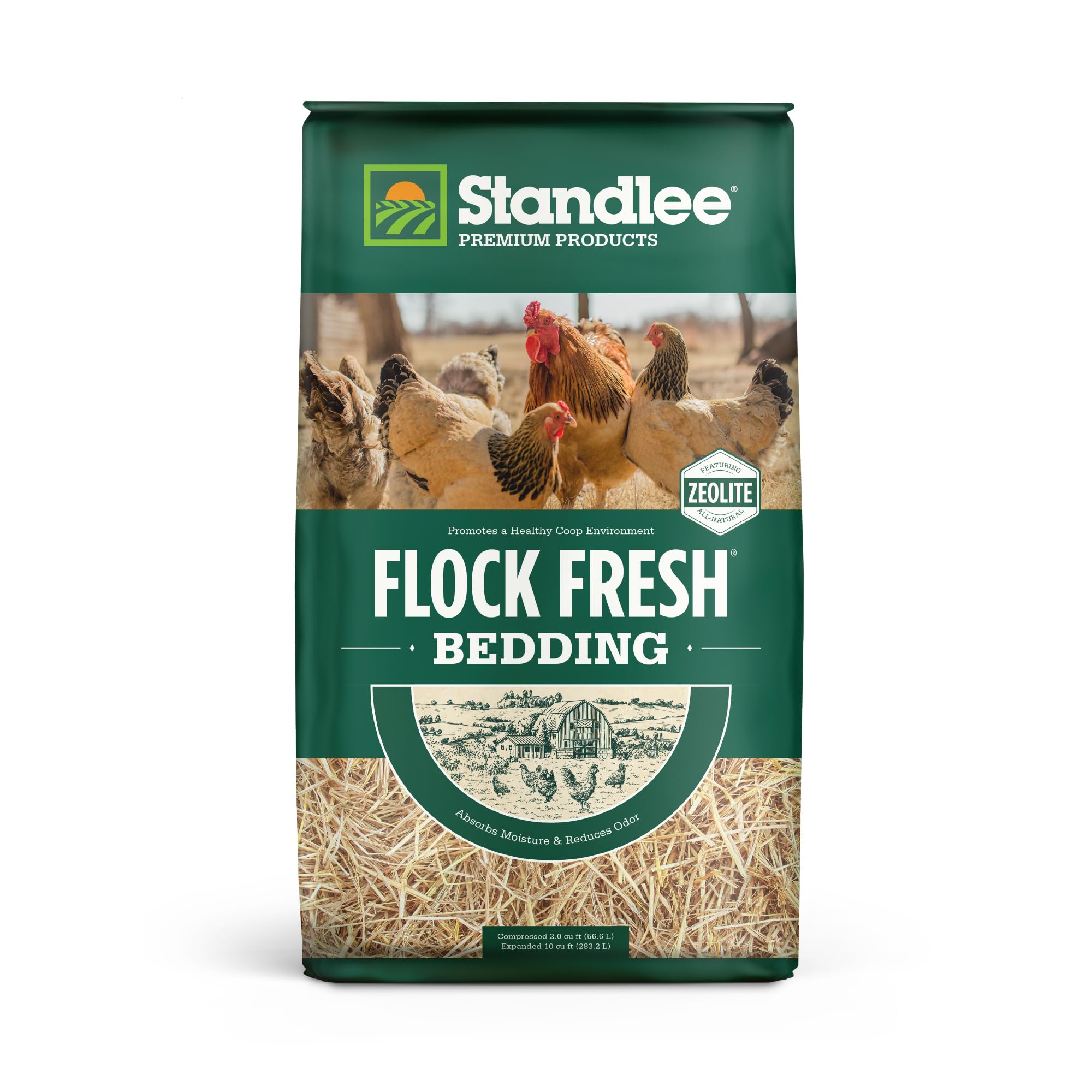 Standlee Hay Company Flock Fresh Premium Poultry Bedding, 2 Cubic feet